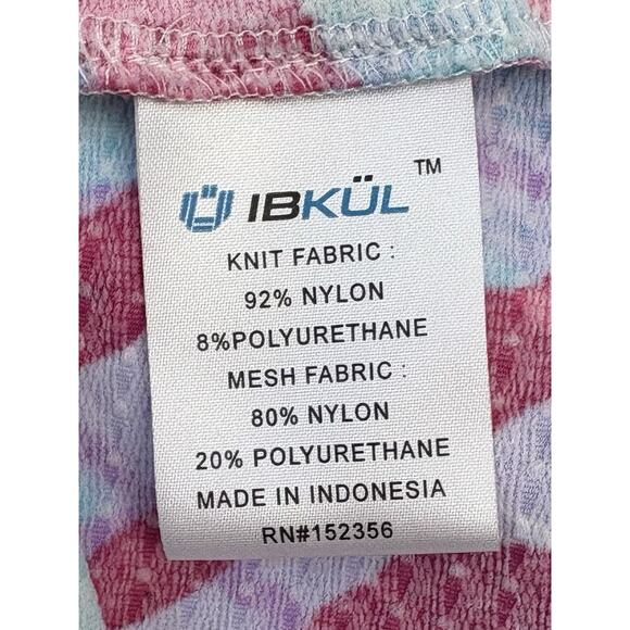 Ibkul Women’s UPF 50 Sun Shirt Pink Turquoise Long Sleeve Size Large Vented Arms - Picture 5 of 6